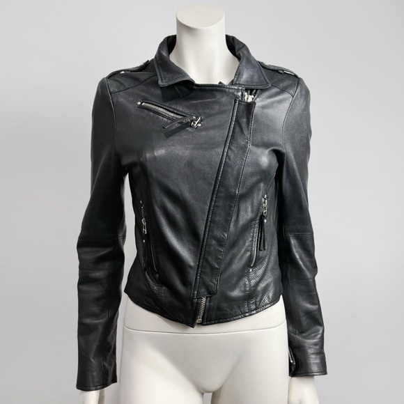 IRO Jackets & Blazers - Vintage IRO Lambskin Leather Moto Jacket Fitted Size 0